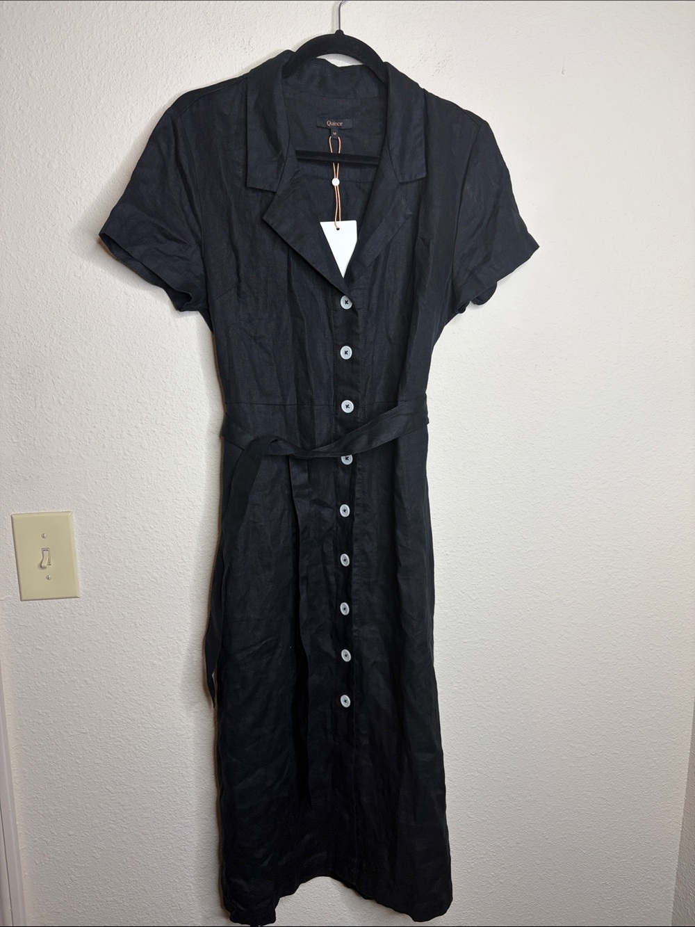 Quince | Women’s 100% European Linen Button Front Dress Size Medium NWT - Picture 2 of 7